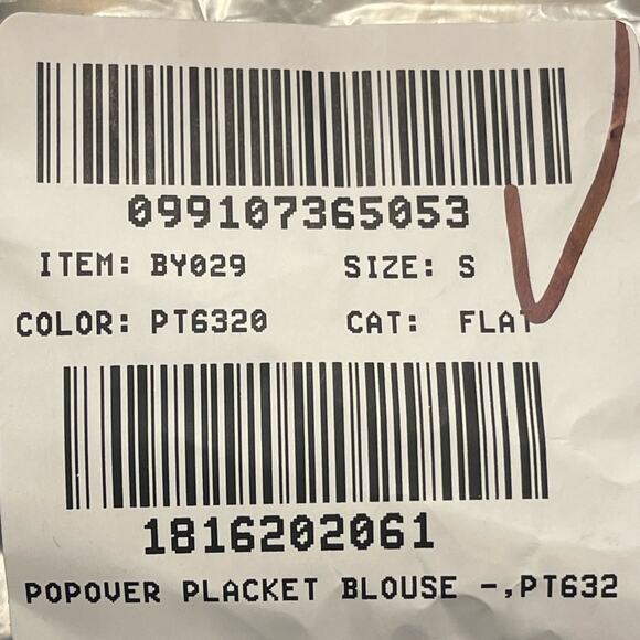 J. Crew Factory Popover Placket Blouse in‎ Blue and White Floral Size S NWT - Picture 10 of 10